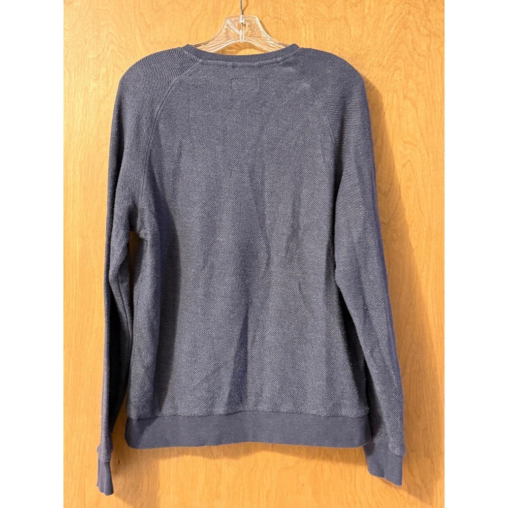 Marine Layer Navy Blue Textured Crewneck Sweatshirt Men's Medium Soft Pullover - Picture 2 of 6